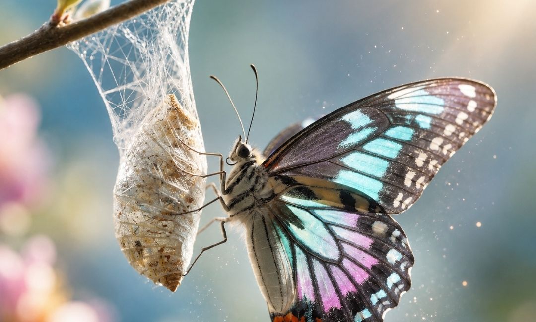 Papillon symbolisant une transition et une transformation intérieure